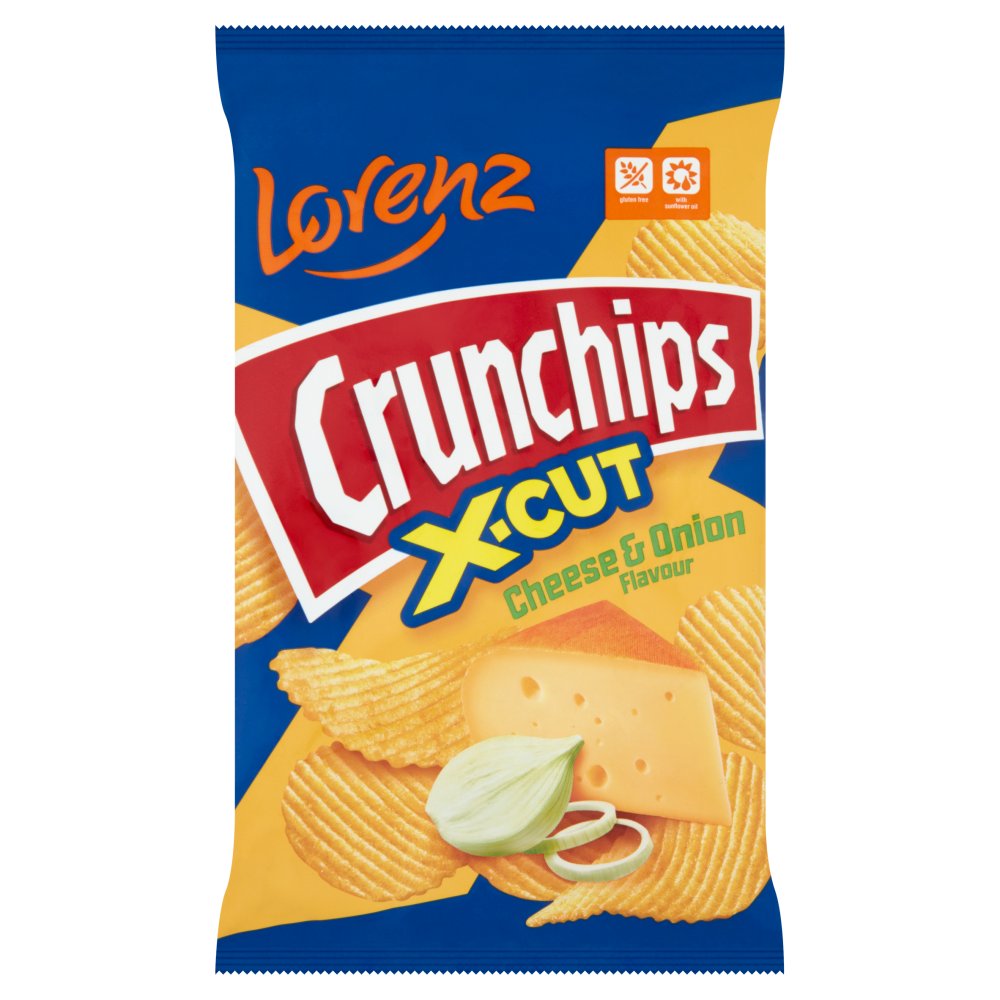 Lorenz X-Cut Crunchips Cheese & Onion Flavour (75g × 12 × 1)