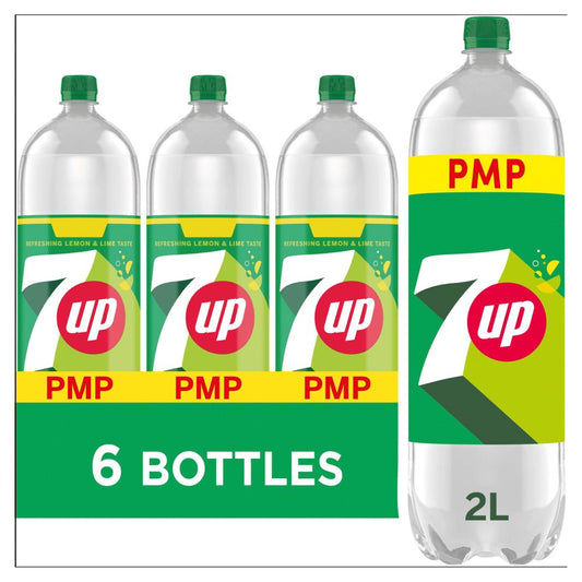 7UP Regular Lemon & Lime Bottle PMP 2L (2Ltr × 6 × 1)