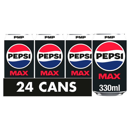 Pepsi Max No Sugar Cola PMP Can (330ml × 24 × 1)