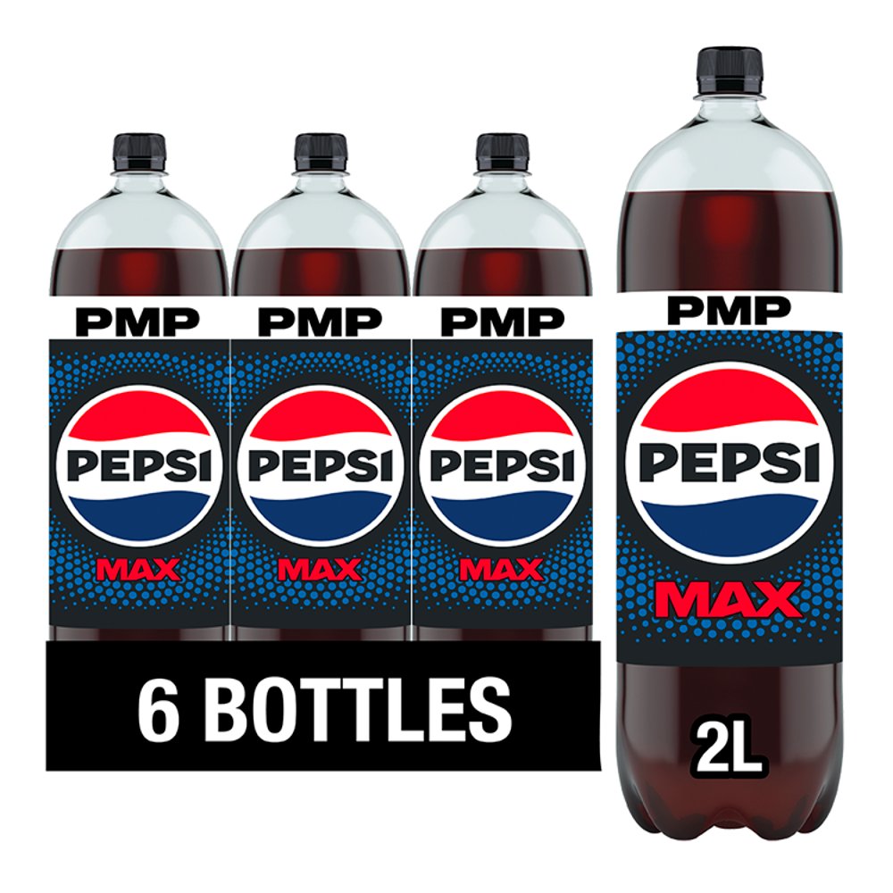 Pepsi Max No Sugar Cola Bottle PMP 2L (2Ltr × 6 × 1)