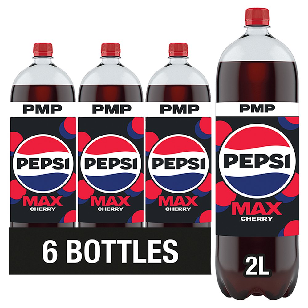 Pepsi Max Cherry No Sugar Cola 2L (2Ltr × 6 × 1)