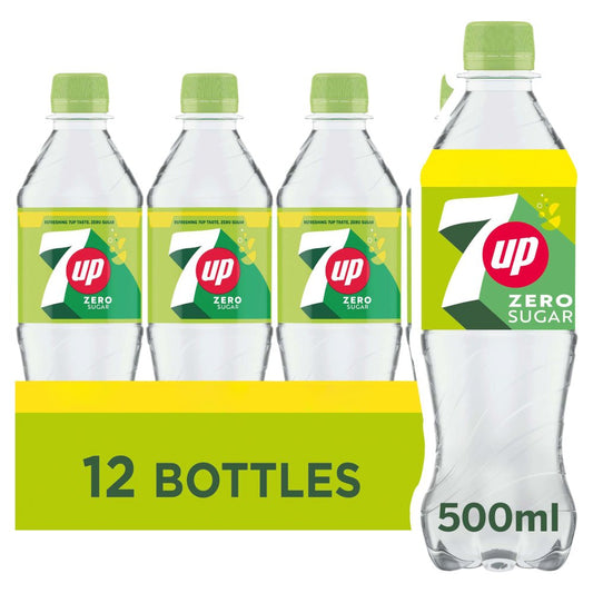 7UP Zero Sugar Free Lemon & Lime Bottle PMP (500ml × 12 × 1)