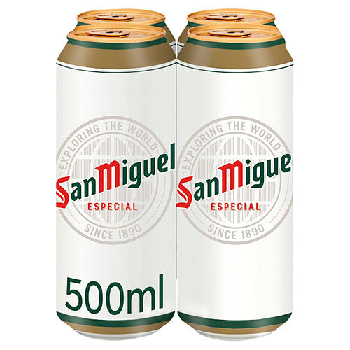 San Miguel Premium Lager Beer Cans (500ml × 6 × 1)