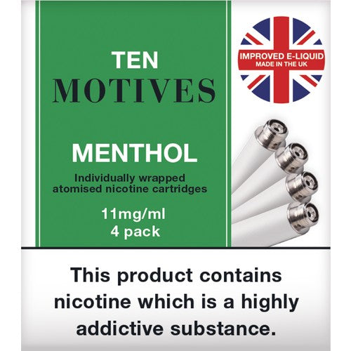 Ten Motives Electronic Cigarette Menthol Refill (4pk × 10 × 1)