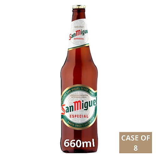 San Miguel Premium Lager Beer 660ml Bottle (660ml × 8 × 1)