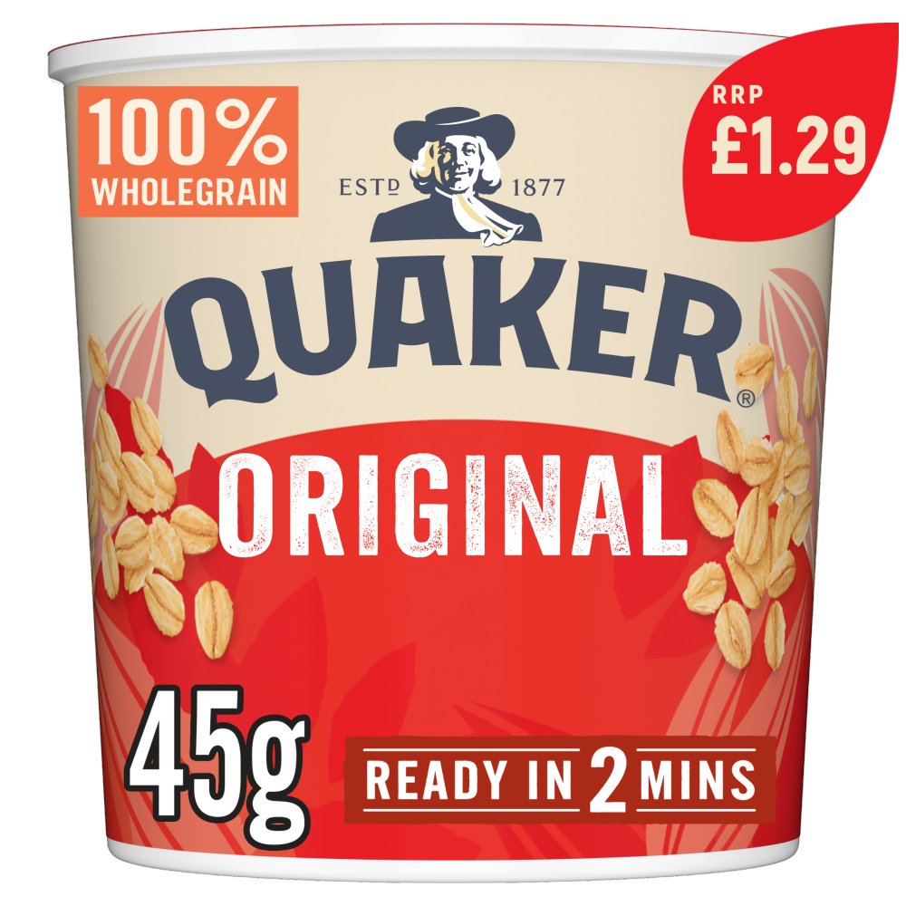 Quaker Oat So Simple Original Porridge Pot £1.29 RRP PMP (Pot × 8 × 1)