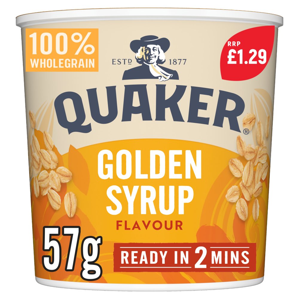 Quaker Oat So Simple Golden Syrup Porridge Pot £1.29 RRP PMP (Pot × 8 × 1)