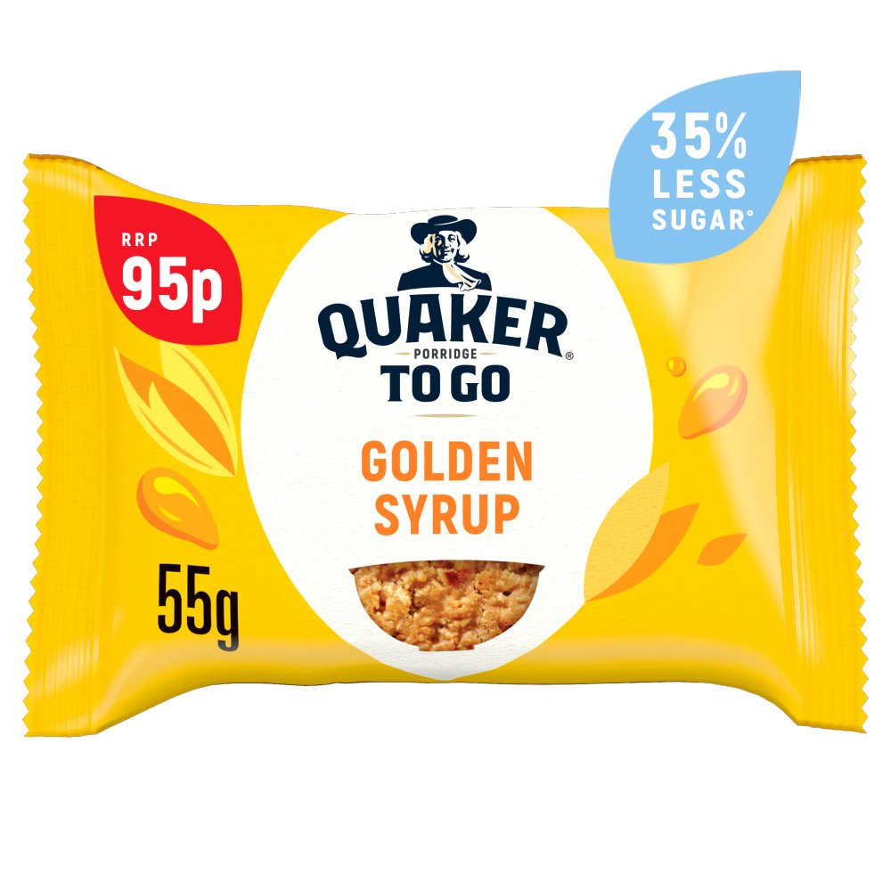 Quaker Porridge To Go Golden Syrup Breakfast Bar 95p RRP PMP (95p × 12 × 1)