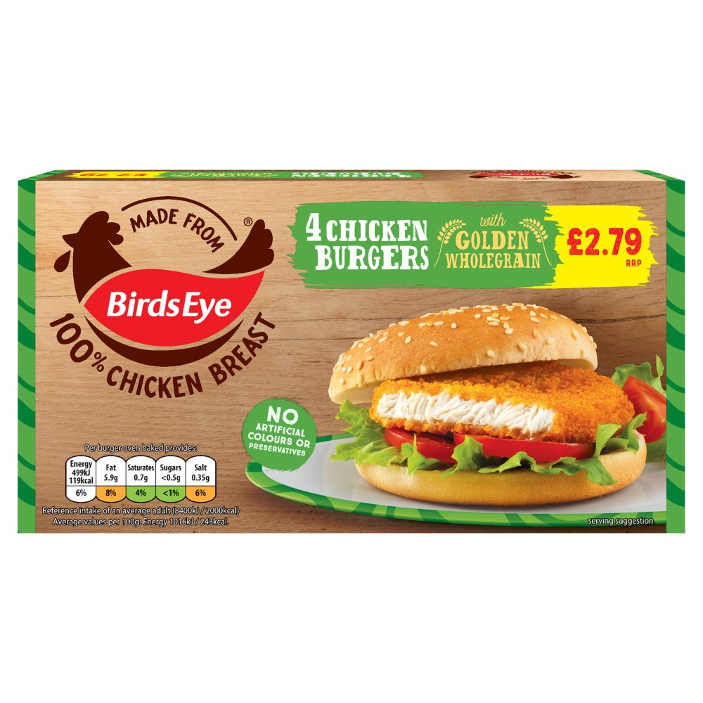 Birds Eye Chicken Burgers (200g × 12)