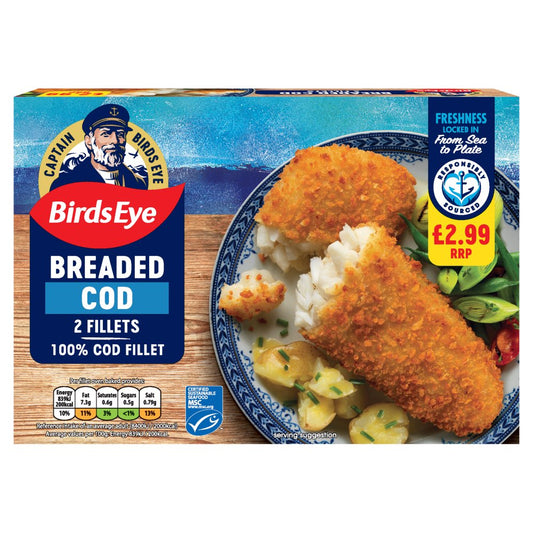 Birds Eye Breaded Cod Fillets (200g × 8)