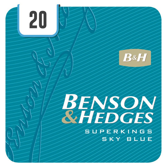 Benson & Hedges Superkings Sky Blue Cigarettes (20s × 10 × 1)