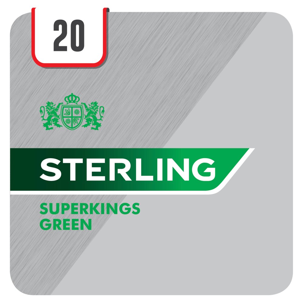 Sterling Superkings Green Cigarettes (20s × 10 × 1)