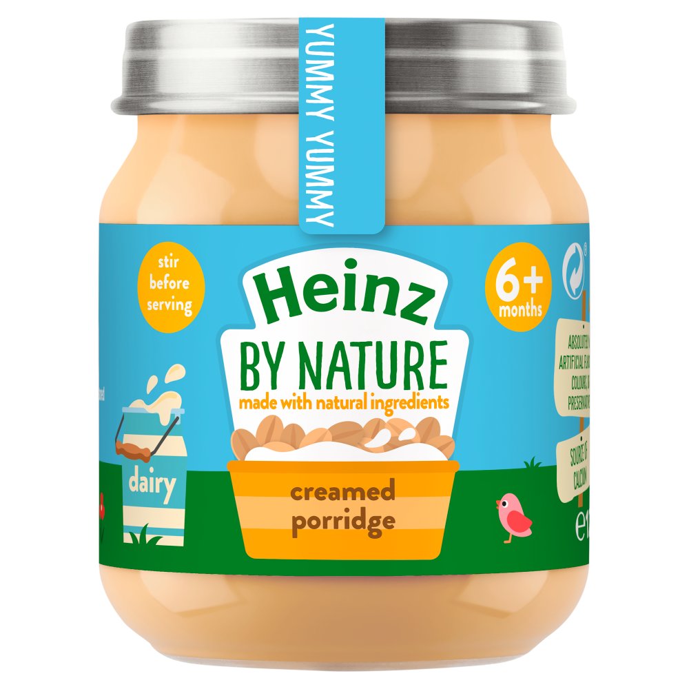 Heinz Creamed Porridge 6+ Months Baby Food Jar (120g × 6 × 1)