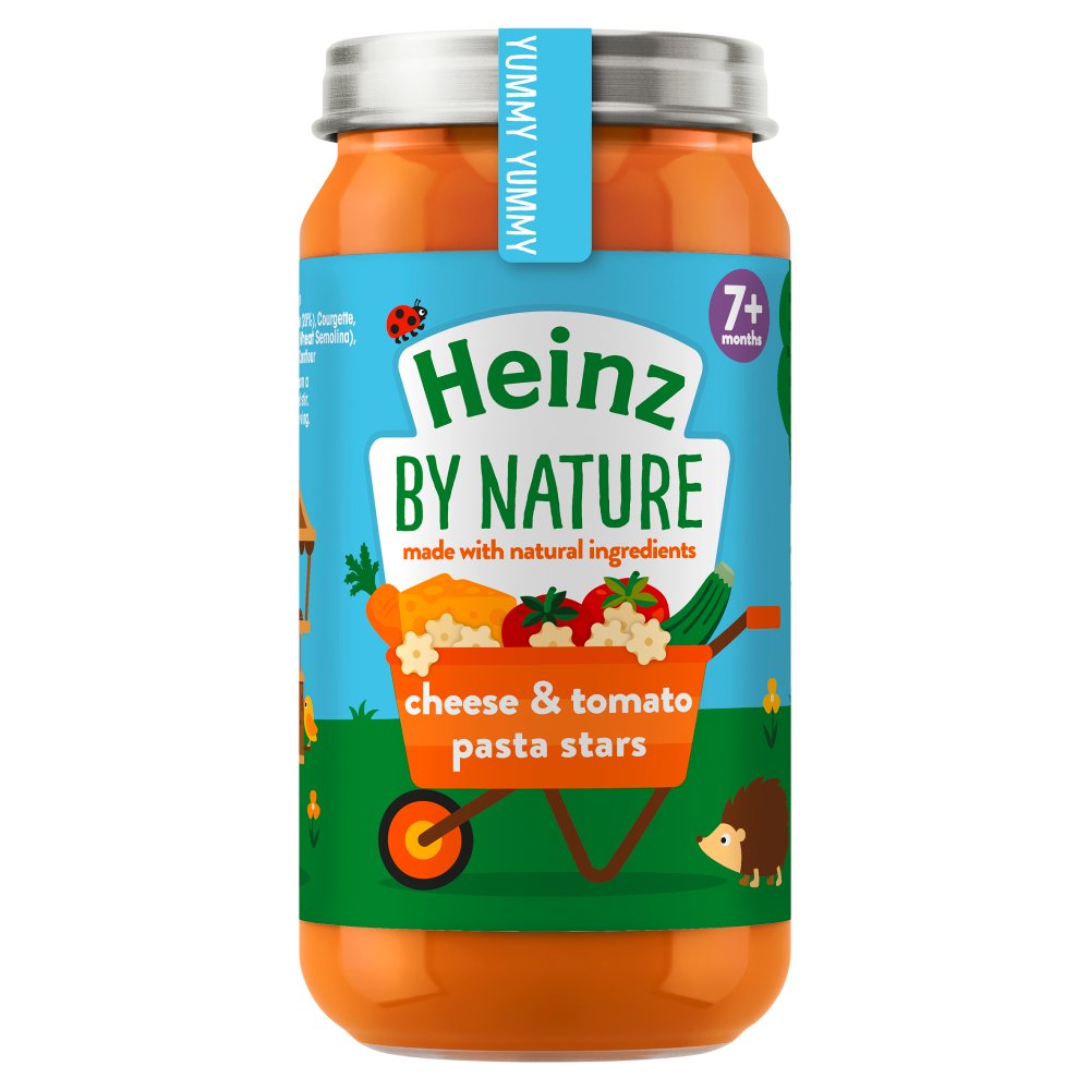 Heinz By Nature Cheese and Tomato Pasta Stars Baby Food Jar 7+ months (200g × 6 × 1)