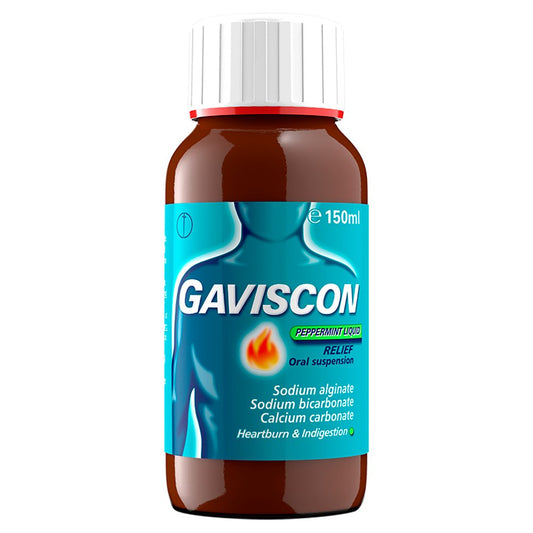 Gaviscon Liquid Heartburn & Indigestion Relief Peppermint Flavour 150ml (150ml × 6 × 1)