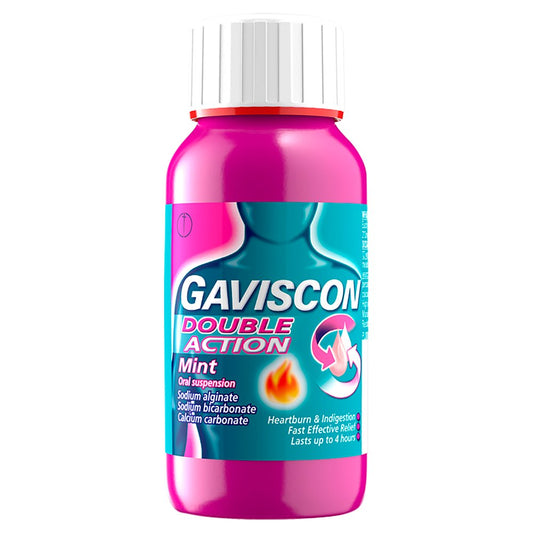 Gaviscon Double Action Heartburn & Indigestion Liquid Mint Flavour 150ml (150ml × 6 × 1)