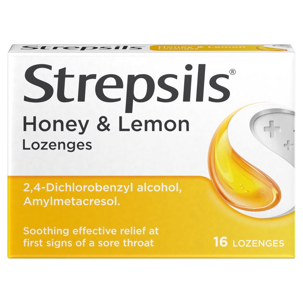 Strepsils Honey & Lemon Lozenges x16 for Sore Throat (16s × 12 × 1)