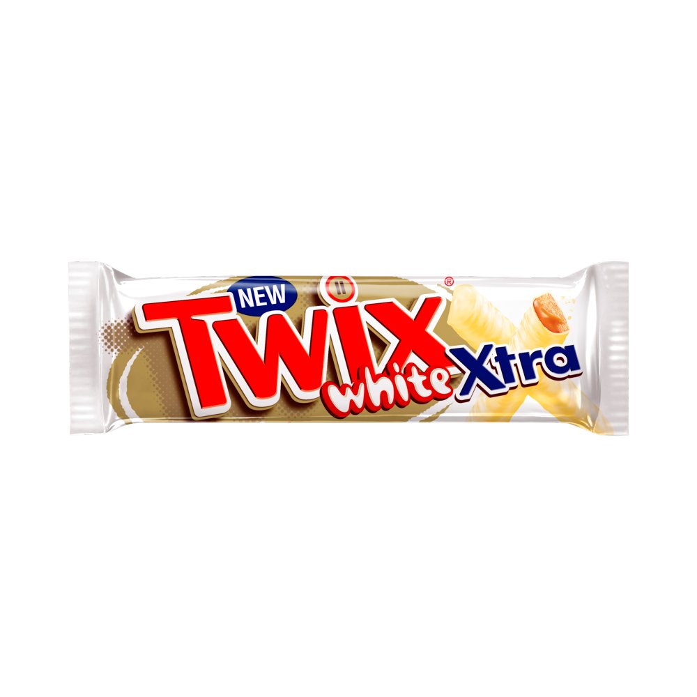 Twix Xtra White Chocolate Biscuit Twin Bars (Std × 24 × 1)