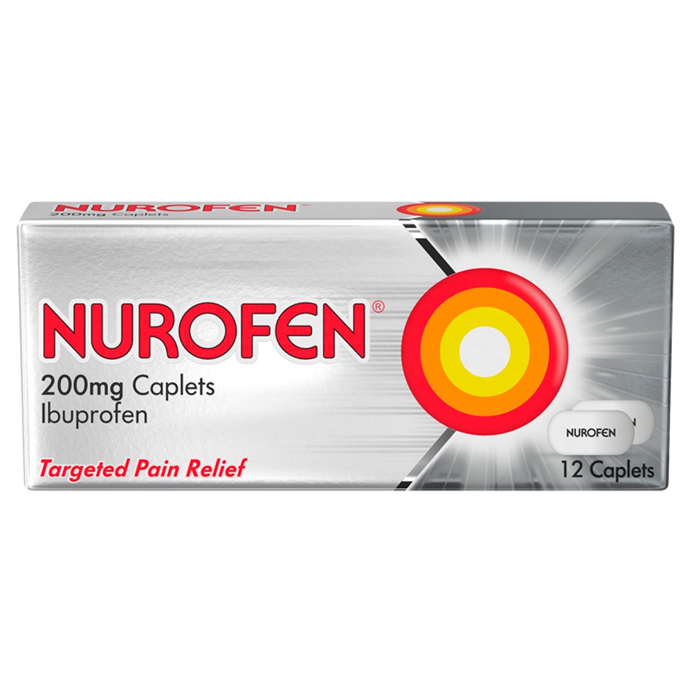 Nurofen Ibuprofen, 200mg Caplets, Pack of 12 (12s × 12 × 1)