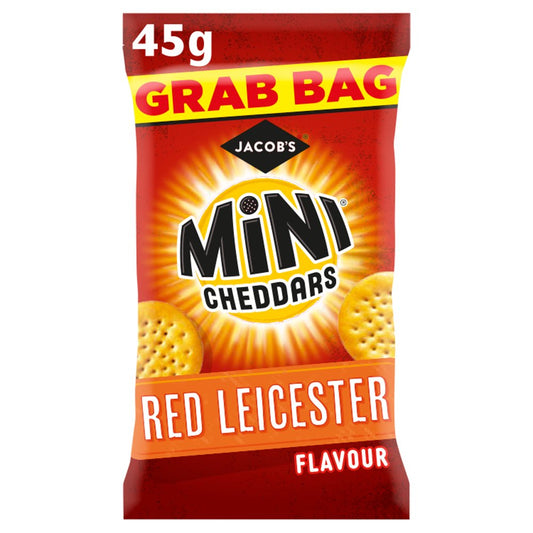 Jacob's Grab Bag Mini Cheddars Red Leicester Flavour (45g × 30 × 1)