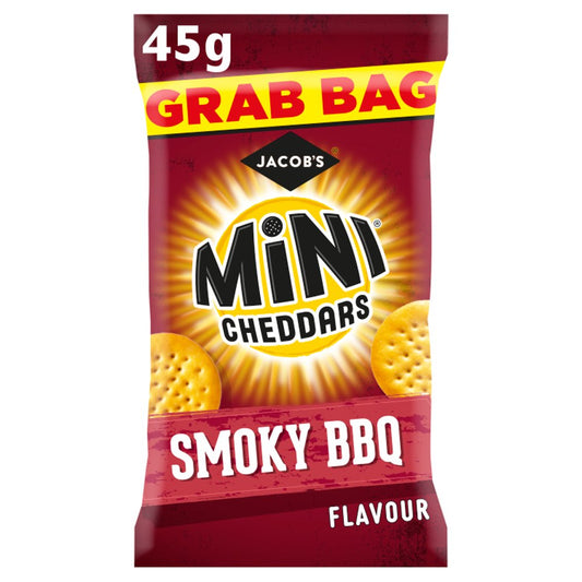 Jacob's Grab Bag Mini Cheddars Smoky BBQ Flavour (45g × 30 × 1)