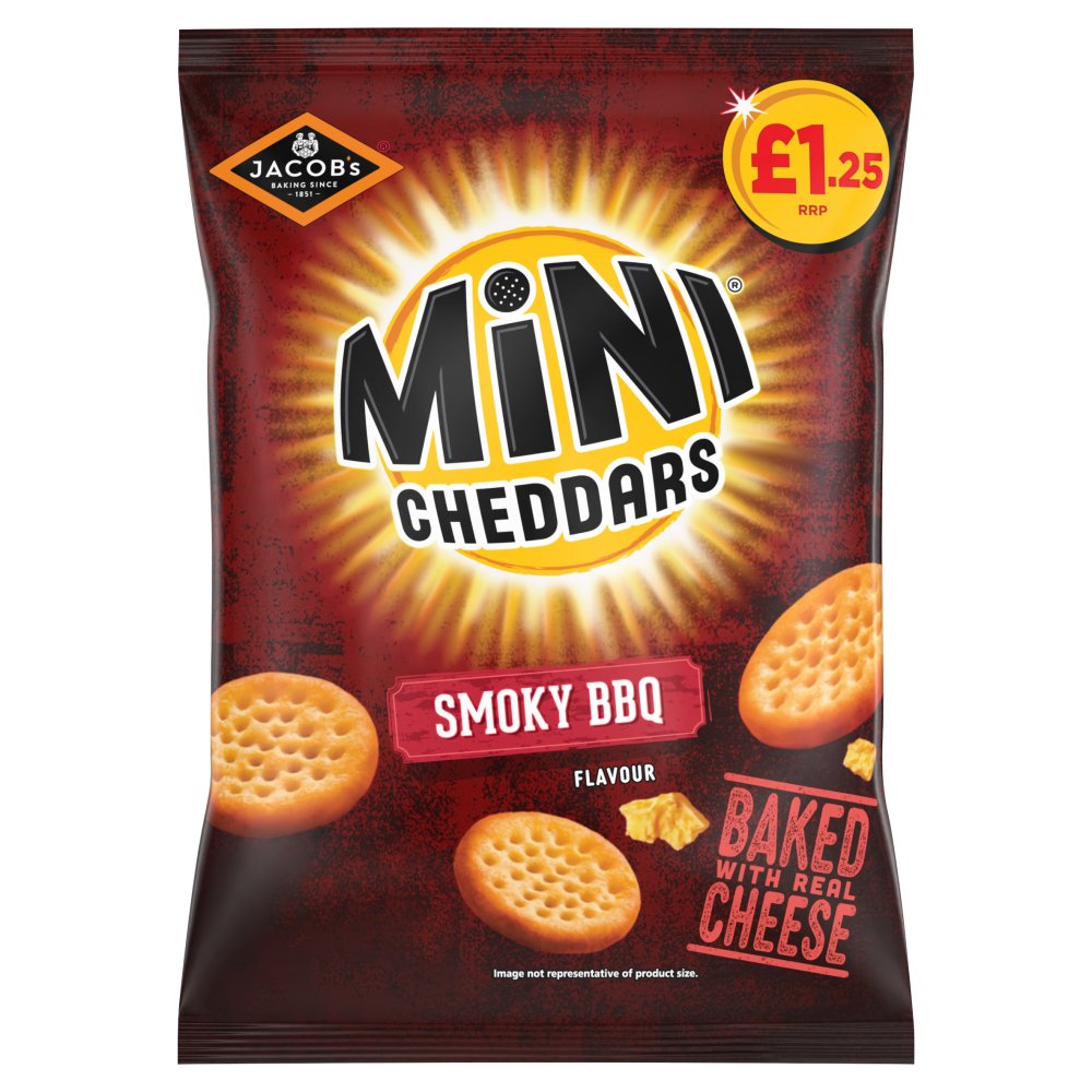 Jacob's Mini Cheddars Smoky BBQ Flavour (90g × 15 × 1)