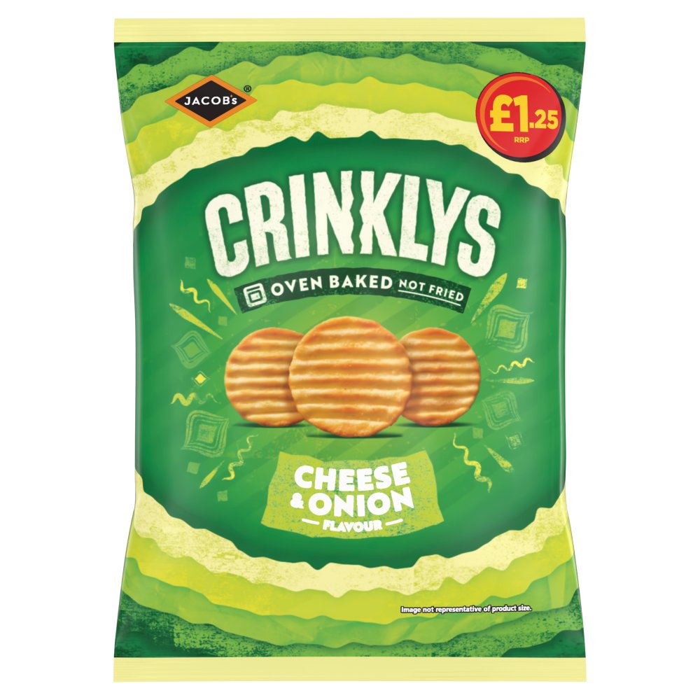 Jacob's Crinklys Cheese & Onion Flavour (90g × 15 × 1)