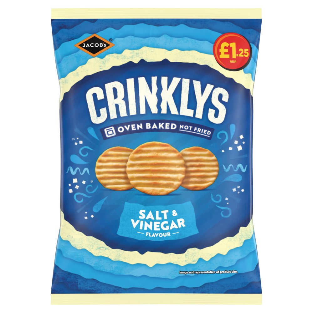 Jacob's Crinklys Salt & Vinegar Flavour (90g × 15 × 1)