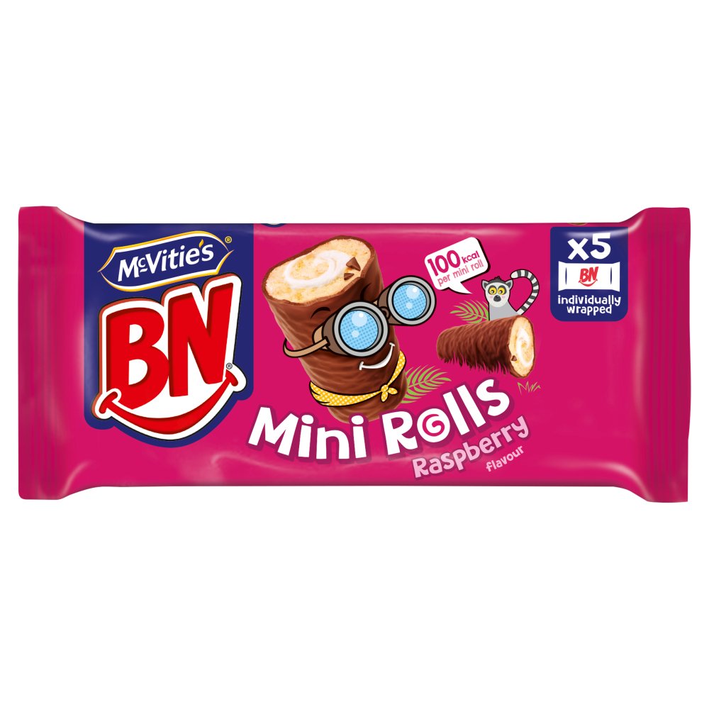 McVitie's BN Raspberry Mini Rolls Cake Bars Multipack (5pk × 12)