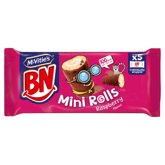 McVitie's BN Raspberry Mini Rolls Cake Bars Multipack (5pk × 12)