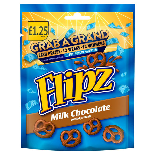 Flipz Milk Chocolate Coated Pretzels (80g × 12 × 1)