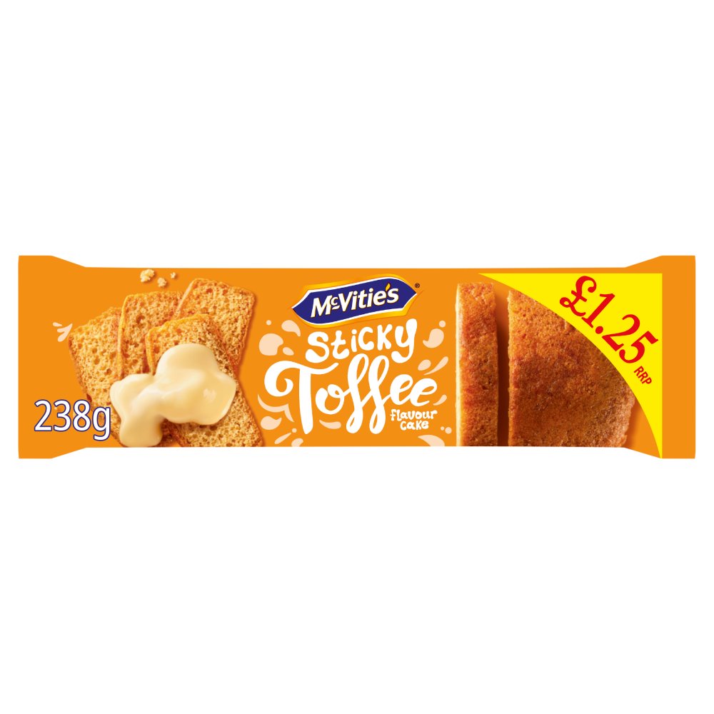 McVitie's Sticky Toffee Cake PMP £1.25 (205g × 8)