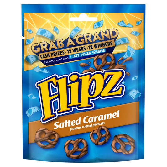 Flipz Pretzels Salted Caramel Flavour Snacks (90g × 6 × 1)