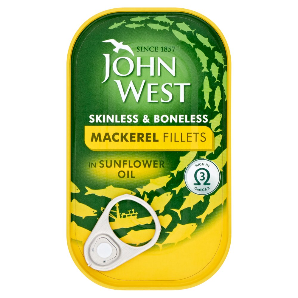 John West Mackerel Fillets in Sunflower Oil (125g × 10 × 1)