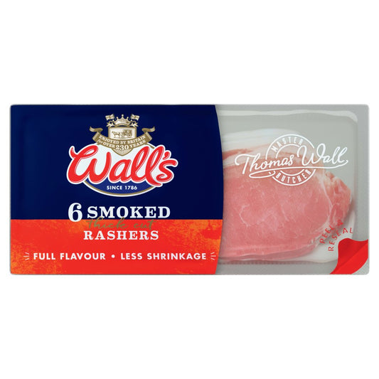 Wall's Smoked Thick Cut Rashers (220g × 12)