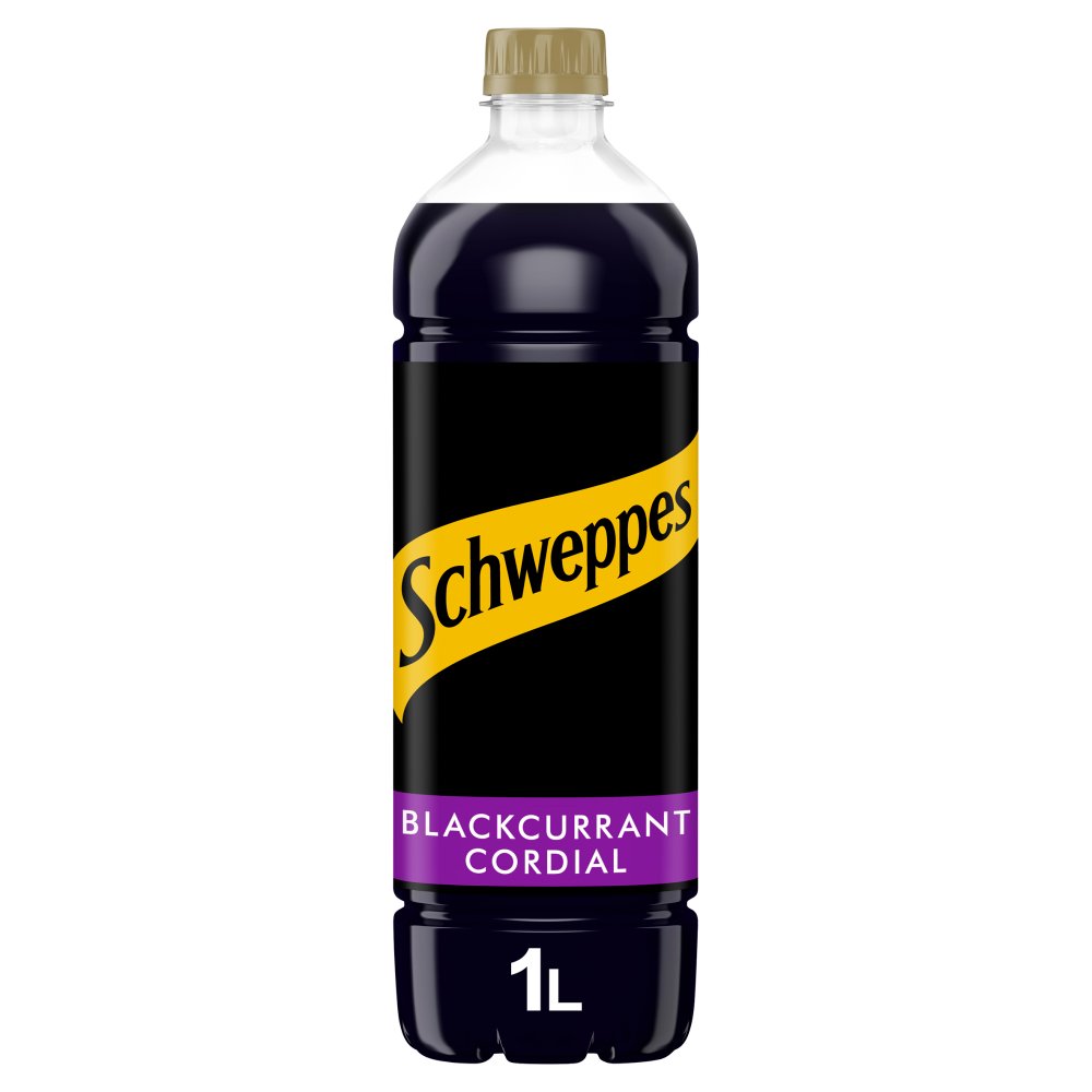 Schweppes Blackcurrant Flavour Cordial 1L (1Ltr × 12)