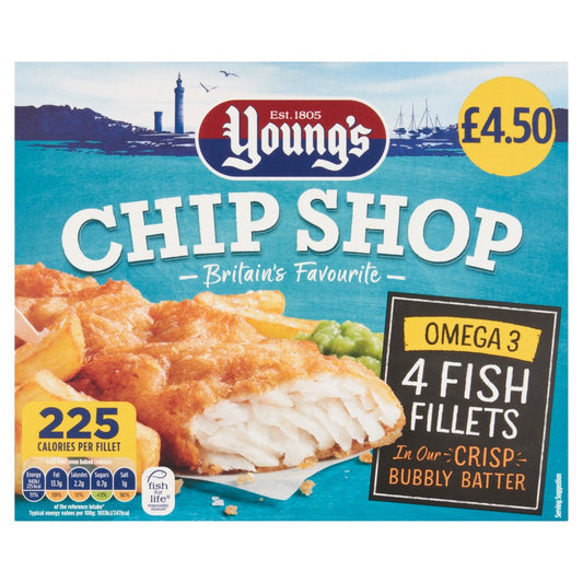 Young's Chip Shop Fish Fillets (400g × 8)