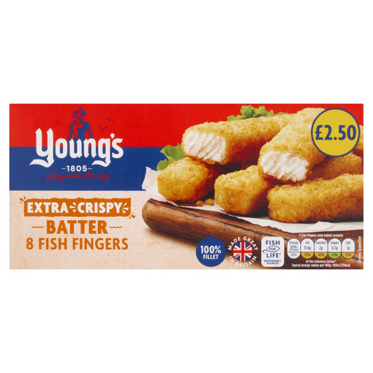 Young's Extra Crispy Batter Fish Fingers (240g × 12)