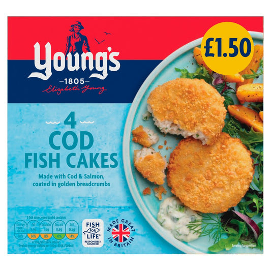 Young's Cod Fish Cakes (200g × 12)