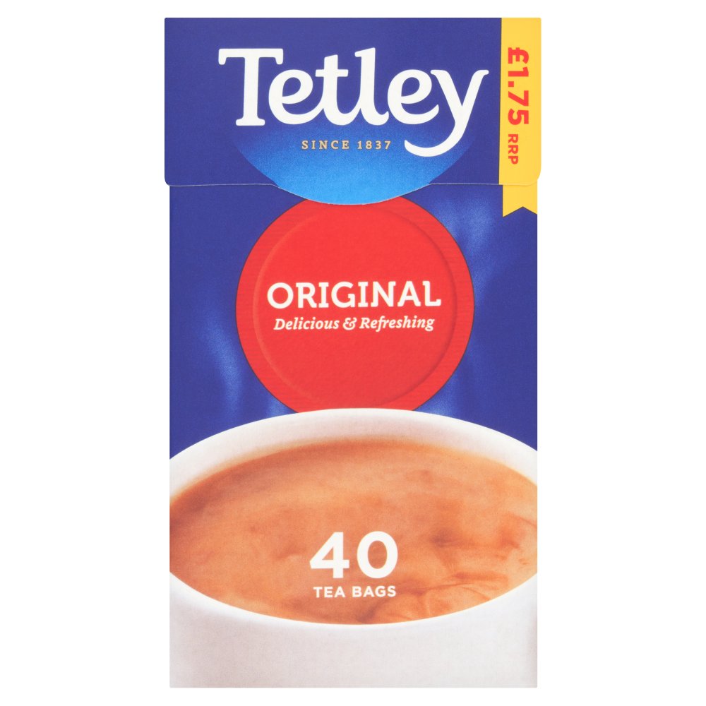 Tetley Original 40 Tea Bags 125g (40s × 6 × 1)