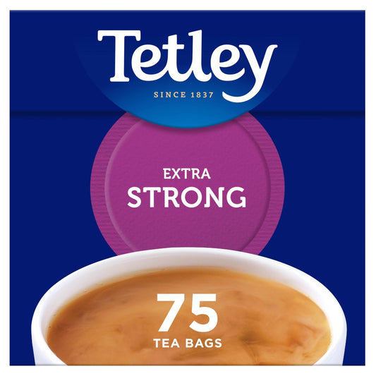 Tetley 75 Extra Strong Tea Bags 237g (75s × 6 × 1)