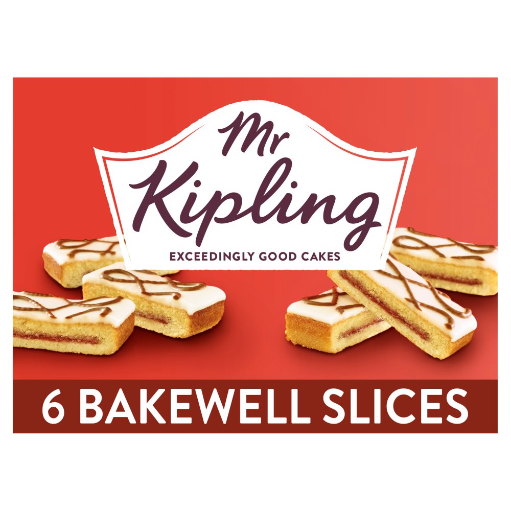 Mr Kipling Bakewell Cake Slices 6 Pack (6pk × 1)