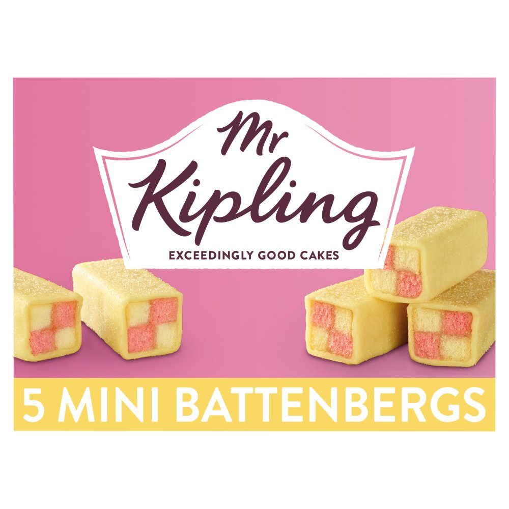 Mr Kipling 5 Mini Battenbergs Cakes (5pk × 12)