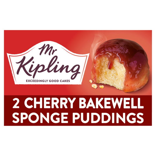 Mr Kipling Cherry Bakewell Sponge Pudding Desserts (Std × 4 × 1)