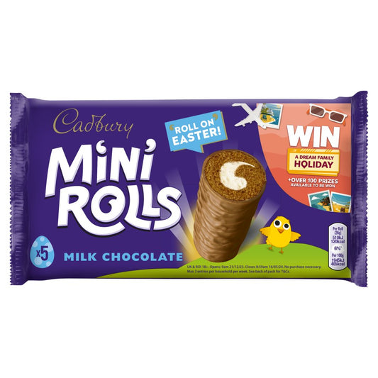 Cadbury 5 Mini Rolls Milk Chocolate (5pk × 12)