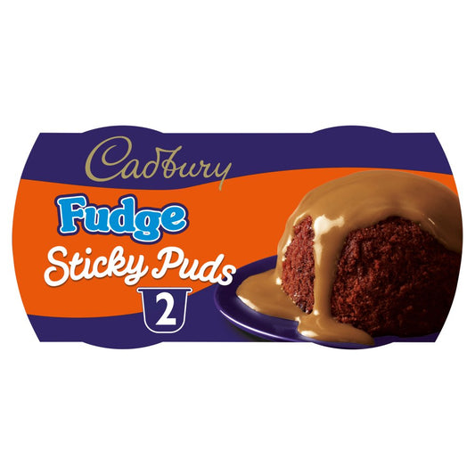 Cadbury Fudge Sticky Sponge Pudding Desserts (2pk × 4 × 1)