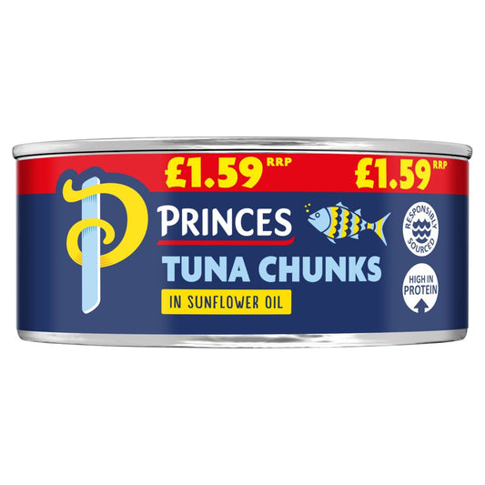 Princes Tuna Chunks in Sunflower Oil (145g × 12 × 1)