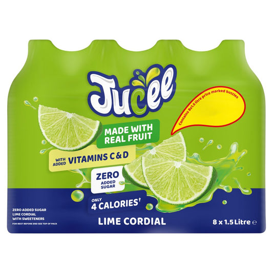 Jucee Lime Cordial (1.5Ltr × 8 × 1)