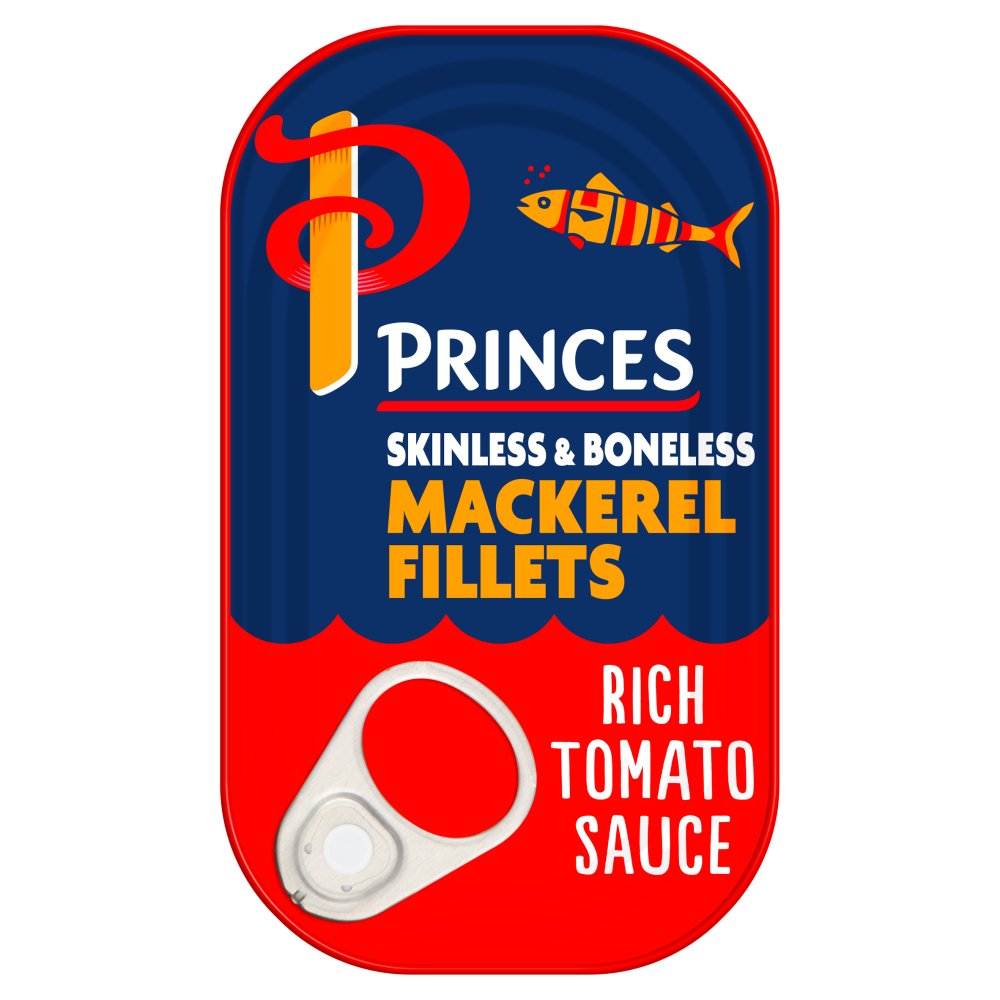 Princes Mackerel Fillets in a Rich Tomato Sauce (125g × 10 × 1)