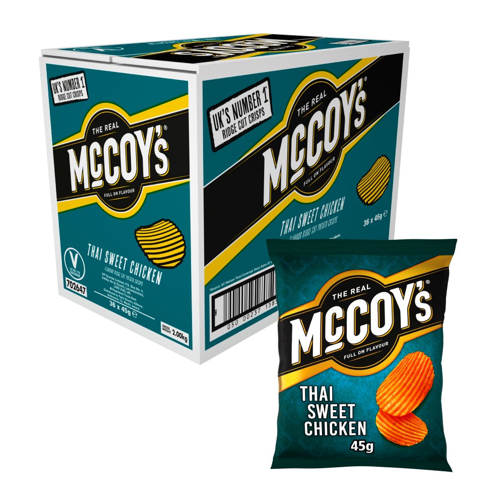 McCoy's Thai Sweet Chicken Grab Bag Crisps (45g × 26 × 1)